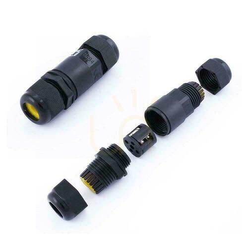 Prüfen Hermetischer Koppler 2x3Pin Schwarz 0.5-1.5mm2 Kabeldurchmesser 5-9mm IP68 V-TAC VT-868
