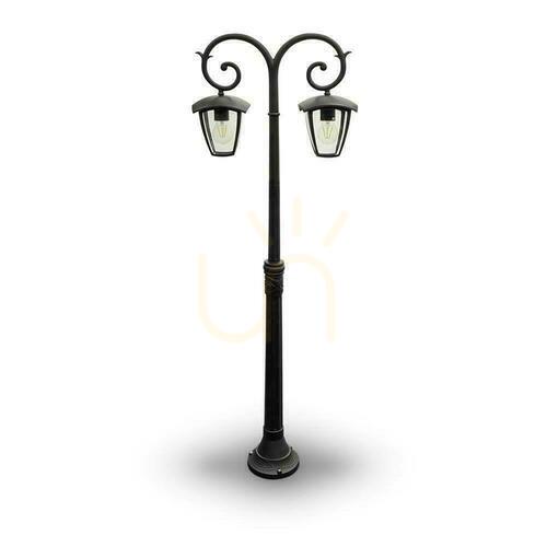 Prüfen Gartenlaterne V-TAC 2XE27 1410mm IP44 Schwarz VT-738