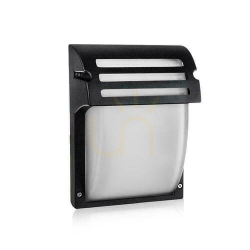 Prüfen V-TAC Garden Wandleuchte Mattiertes Glas Schwarz Matt VT-754