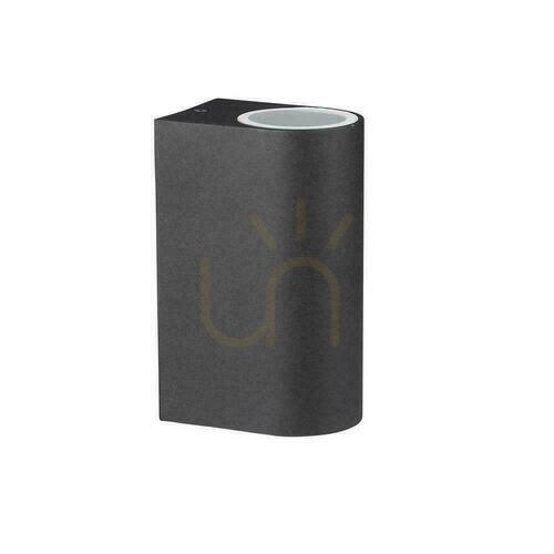 Prüfen Wandleuchte V-TAC GU10 Aluminium Rund Schwarz Oben Unten IP44 VT-7652