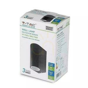 Wandleuchte V-TAC GU10 Aluminium Rund Schwarz Oben Unten IP44 VT-7652 small 2