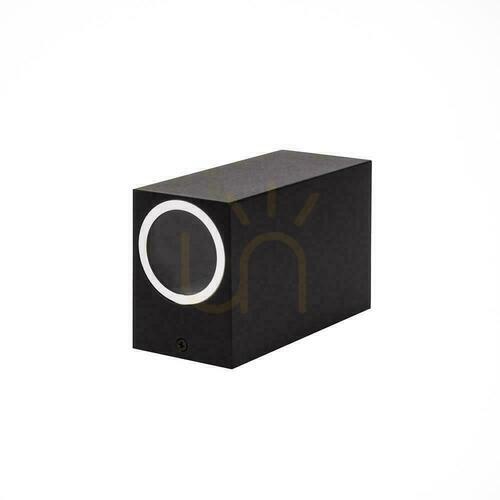 Prüfen Wandleuchte V-TAC GU10 Aluminium Quadratisch Schwarz Oben Unten IP44 VT-7652