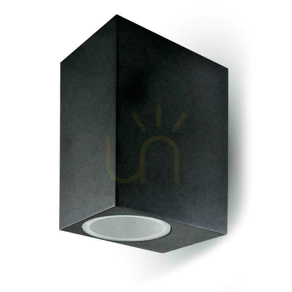 Prüfen Wandleuchte V-TAC GU10 Aluminium Quadratisch Schwarz Oben Unten IP44 VT-7652 Wandleuchte V-TAC GU10 Aluminium Quadratisch Schwarz Oben Unten IP44 VT-7652
