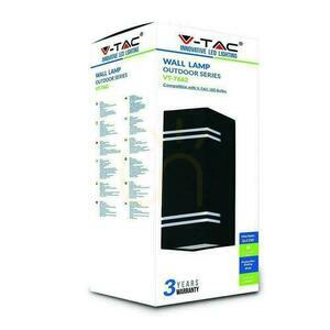 Garten-Wandleuchte V-TAC Square Black GU10 Top Bottom IP44 VT-7662 3 Jahre Garantie small 3