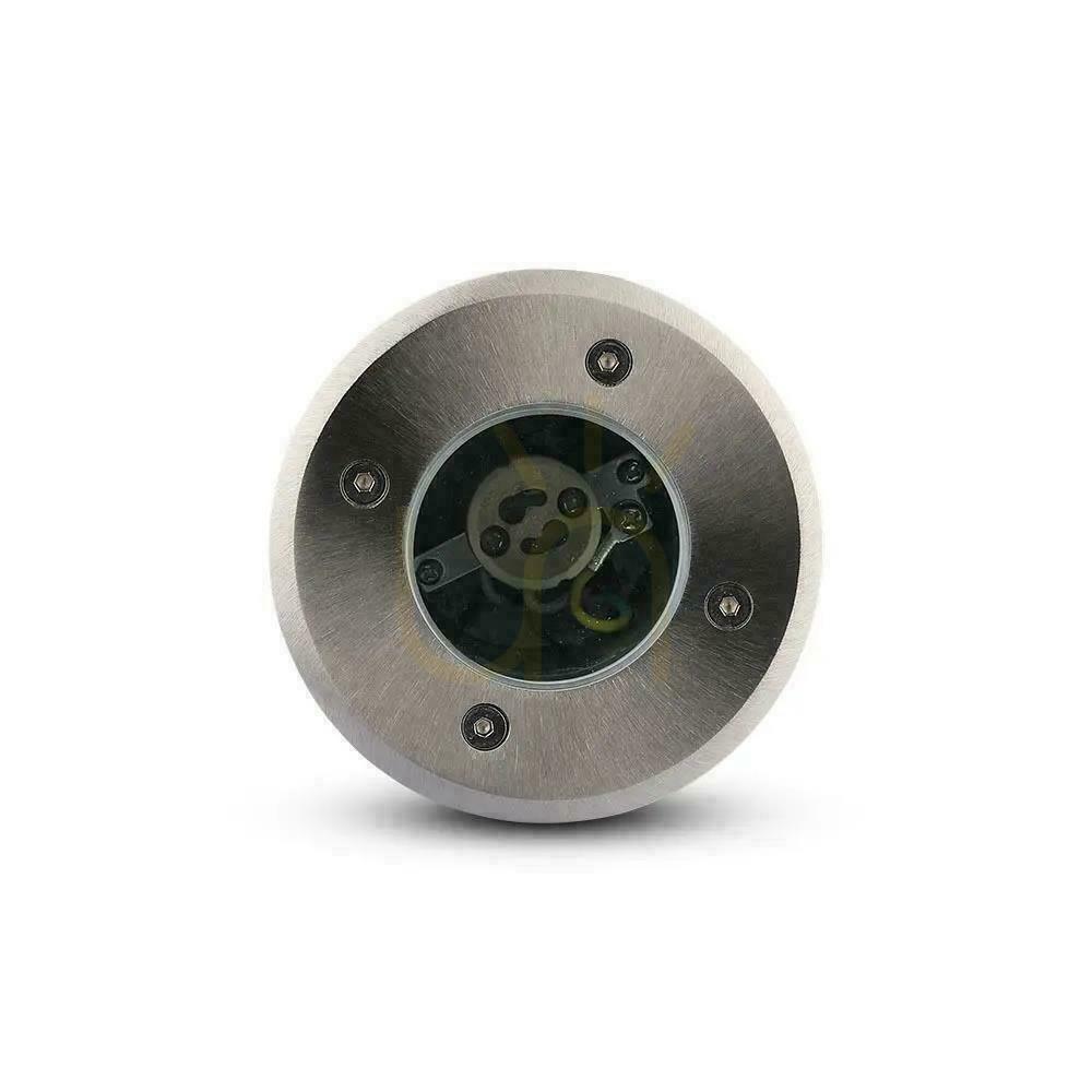 Aussicht Garten Bodeneinbauleuchte Rund Rund Gebürsteter Stahl GU10 IP65 V-TAC VT-7677. Garten Bodeneinbauleuchte Rund Rund Gebürsteter Stahl GU10 IP65 V-TAC VT-7677.