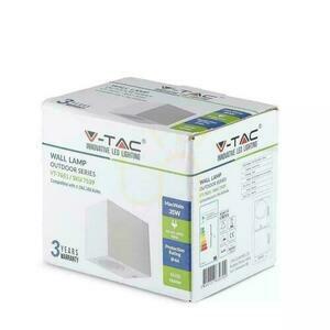 V-TAC VT-7651 Außenwandleuchte, quadratisch weiß, GU10 max 35 W, Licht nach unten, IP44, Aluminium small 2