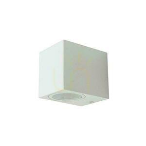 V-TAC VT-7651 Außenwandleuchte, quadratisch weiß, GU10 max 35 W, Licht nach unten, IP44, Aluminium small 0