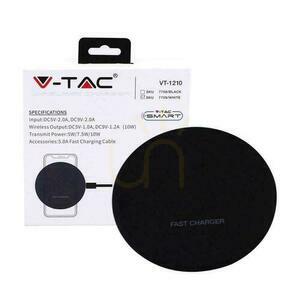 V-TAC VT-1210 kabelloses Induktionsladegerät 10 W, rund, schwarz small 2
