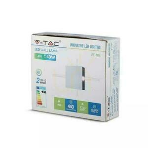 V-TAC 4W LED-Wandleuchte IP65 Weiß Square VT-704 4000K 440lm small 4