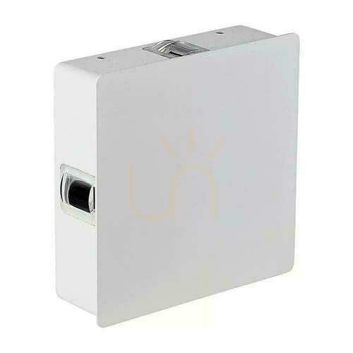 Prüfen V-TAC 4W LED-Wandleuchte IP65 Weiß Square VT-704 4000K 440lm