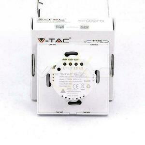 SMART WiFi V-TAC Doppelglasschalter Weiß Amazon Alexa, Google Home, Nest VT-5004 small 1