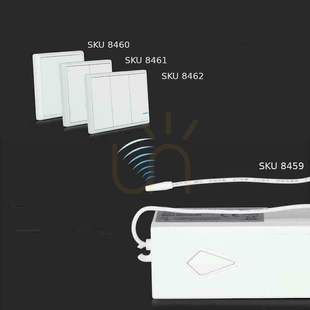 Zeige Drahtloser IP54-Dualschalter für SKU 8458, 8459 V-TAC VT-5132 Drahtloser IP54-Dualschalter für SKU 8458, 8459 V-TAC VT-5132