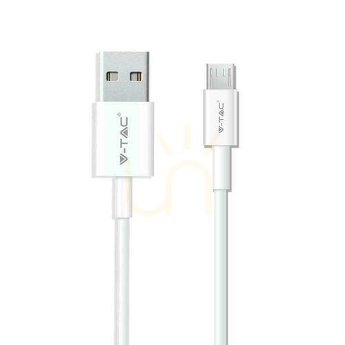 Prüfen V-TAC Micro USB Kabel 1M Weiß Silber Serie VT-5321