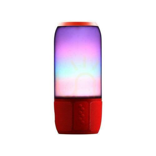 Prüfen V-TAC Wireless Smart LED Lautsprecher mit Bluetooth 2x3W USB Micro SD Rot VT-7456