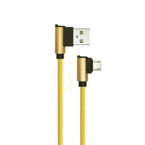 Prüfen Micro USB Kabel V-TAC 1M Gold Winkelstecker Diamond Serie VT-5362