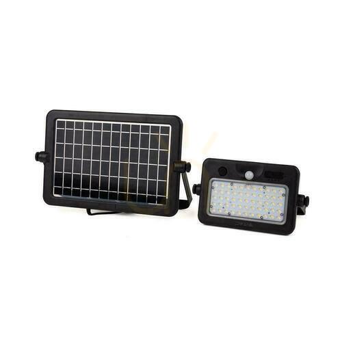 Prüfen V-TAC 10W USB Solar LED Projektor Schwarz IP65 VT-788-10 4000K 1100lm