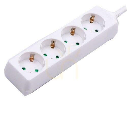 Prüfen V-TAC 4-Buchsen-Verlängerungskabel (3G 1,5MM2 X 1,5M) Weiß VT-1104