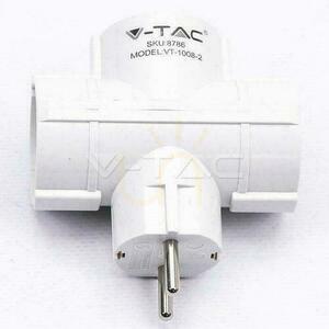 Verteiler 3x 3-fach 10/16A 250V V-TAC Weiß VT-1008 1 Verteiler 3x 3-fach 10/16A 250V V-TAC Weiß VT-1008 small 1