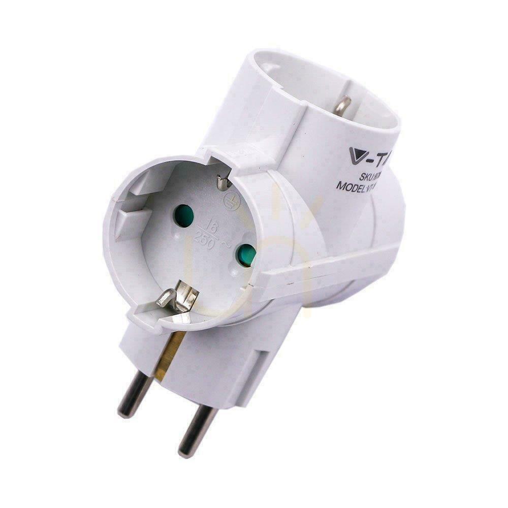 Vorschau Verteiler 3x 3-fach 10/16A 250V V-TAC Weiß VT-1008 Verteiler 3x 3-fach 10/16A 250V V-TAC Weiß VT-1008