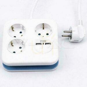 Extender Square 3 Buchsen 2 Ports USB 1.55MM 1.4M V-TAC VT-1153-2 small 2