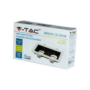 V-TAC-Deckeneinbauleuchte 2xGU10 Weiß/Schwarz VT-886 3 Jahre Garantie small 3