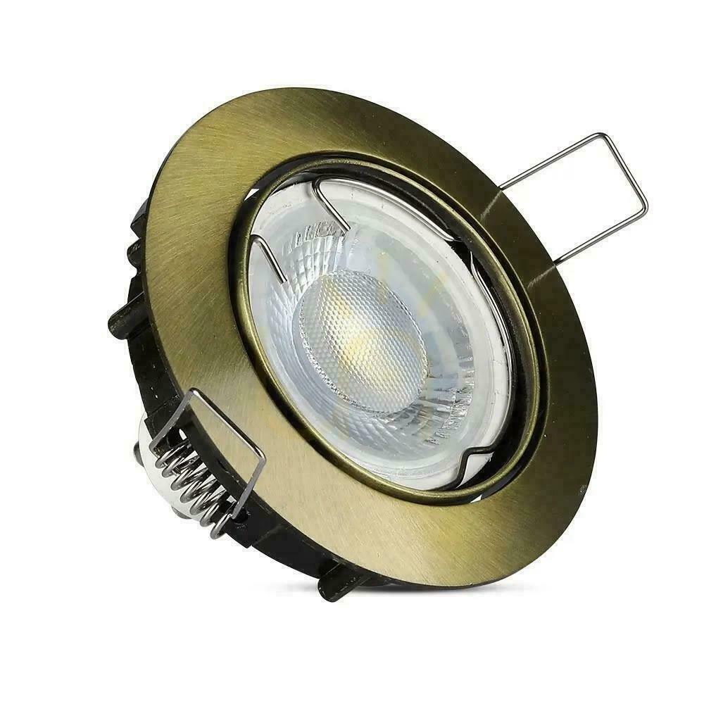 Anzeige Öse V-TAC GU10 Rund beweglich Gold VT-779-G 3 Jahre Garantie Öse V-TAC GU10 Rund beweglich Gold VT-779-G 3 Jahre Garantie
