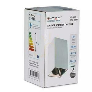 V-TAC GU10 Quadratische Deckenanbauleuchte Weiß+Pink Gold 74x74x140mm VT-882-Q 3 Jahre Garantie small 2