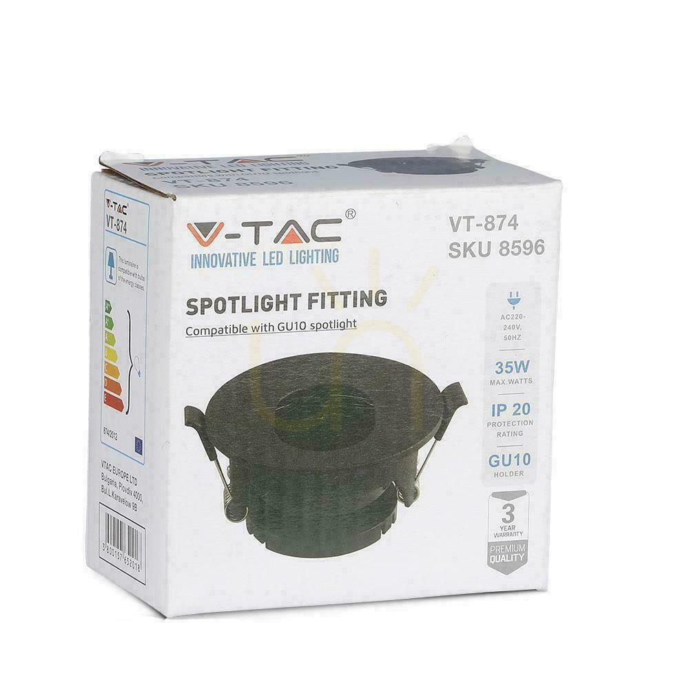 Anzeige Mesh V-TAC GU10 Asymmetrisch Vertieft Schwarz Rund VT-874 3 Jahre Garantie Mesh V-TAC GU10 Asymmetrisch Vertieft Schwarz Rund VT-874 3 Jahre Garantie