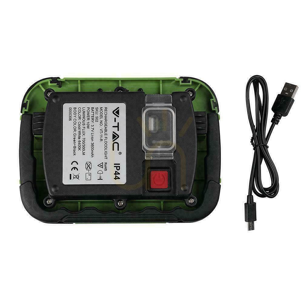 Anzeige V-TAC LED Projektor 10W USB Wiederaufladbar SAMSUNG CHIP 3.7V Li-Ion IP44 VT-11-R 4000K 700lm V-TAC LED Projektor 10W USB Wiederaufladbar SAMSUNG CHIP 3.7V Li-Ion IP44 VT-11-R 4000K 700lm