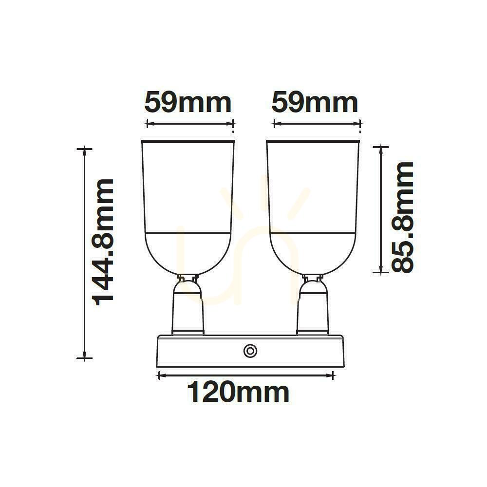Zeige V-TAC Wandleuchte 2xGU10 Weiß VT-897 V-TAC Wandleuchte 2xGU10 Weiß VT-897