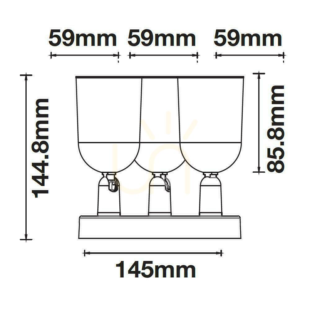Zeige V-TAC Wandleuchte 3xGU10 Weiß VT-899 V-TAC Wandleuchte 3xGU10 Weiß VT-899