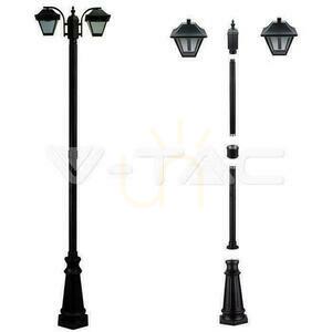 V-TAC Garten Laterne 2XE27 230cm IP44 Schwarz VT-847 3 Jahre Garantie small 9