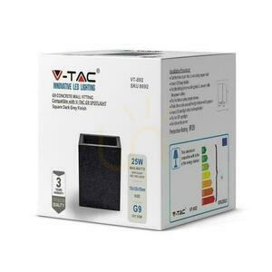 V-TAC BETON Wandleuchte G9 LED Quadratisch Dunkelgrau IP20 VT-892 4 V-TAC BETON Wandleuchte G9 LED Quadratisch Dunkelgrau IP20 VT-892 small 4