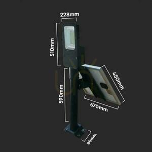V-TAC 50W LED IP65 VT-ST200 6000K 4000lm Solar-Straßenleuchte. small 1