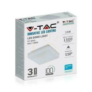 Oberfläche Plafond Square V-TAC 15W LED SAMSUNG CHIP IP44 100Lm/W VT-8033SQ 6400K 1500lm 3 Jahre Garantie small 4