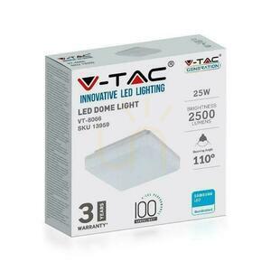 Oberfläche Plafond Square V-TAC 25W LED SAMSUNG CHIP IP44 100Lm/W VT-8066SQ 3000K 2500lm 3 Jahre Garantie small 4