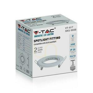 Öse V-TAC GU10 Rund Beweglich Weiß (Paket. 2 Stück) VT-817-RD-W small 2