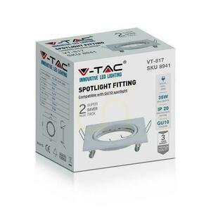 Öse V-TAC GU10 Quadratisch Beweglich Weiß (Paket. 2 Stück) VT-817-SQ-W 3 Jahre Garantie 2 Öse V-TAC GU10 Quadratisch Beweglich Weiß (Paket. 2 Stück) VT-817-SQ-W 3 Jahre Garantie small 2