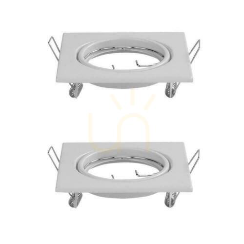 Prüfen V-TAC VT-817 GU10 Einbaurahmen, quadratisch, schwenkbar, weiß, 82 x 82 mm, 2 Stück je Packung
