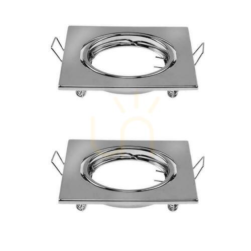 Prüfen Einbaurahmen V-TAC GU10 quadratisch schwenkbar Chrom (2er-Pack) VT-817-SQ-CH 3 Jahre Garantie
