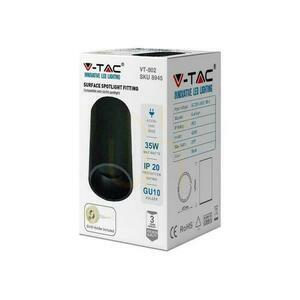 V-TAC Aluminium GU10 Rund Aufputzrohr Schwarz 70x107mm VT-802 3 Jahre Garantie small 1