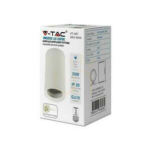 V-TAC Aluminium GU10 Runde Aufbauröhre Weiß 60x100mm VT-807-W 3 Jahre Garantie small 1