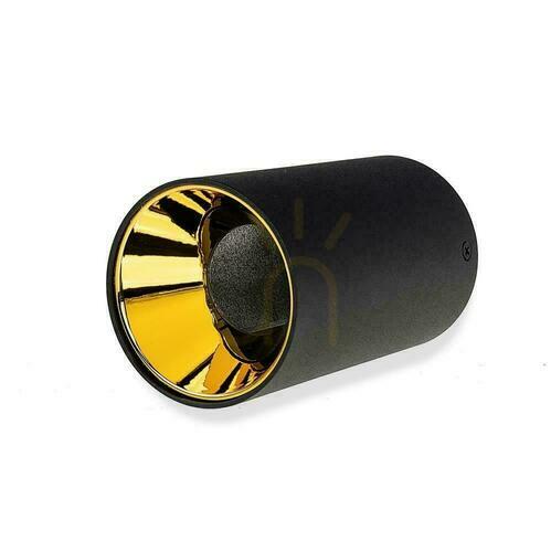 Prüfen Deckenleuchte V-TAC GU10 Runde Anbauröhre Schwarz+Gold 80x140mm VT-882RD 3 Jahre Garantie