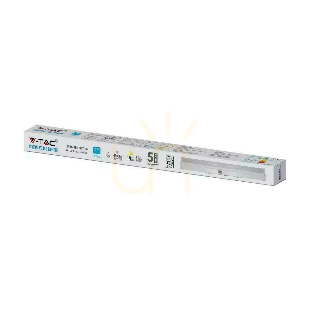 Zeige Light Line V-TAC 40W LED SAMSUNG CHIP 120cm 3w1 120Lm/W VT-8-45 3W1 4800lm 5 Jahre Garantie Light Line V-TAC 40W LED SAMSUNG CHIP 120cm 3w1 120Lm/W VT-8-45 3W1 4800lm 5 Jahre Garantie