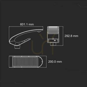 Solar-Parkleuchte V-TAC VT-130W 20 W 4000 K mit Bewegungssensor, SKU 5505 small 4