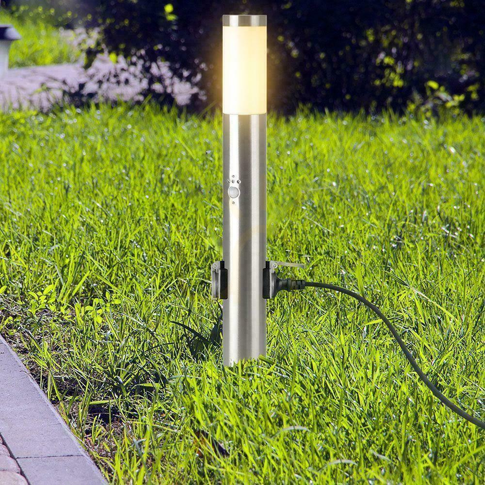 Aussicht Garten Pole V-TAC 60CM E27 gebürstetem Stahl Motion Sensor Steckdosen VT-838-60 Garten Pole V-TAC 60CM E27 gebürstetem Stahl Motion Sensor Steckdosen VT-838-60