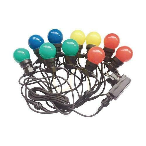 Prüfen V-TAC Garten Girlande (String) LED 5 Meter 10 Glühbirnen 0.5W VT-70510 RGBY 300lm