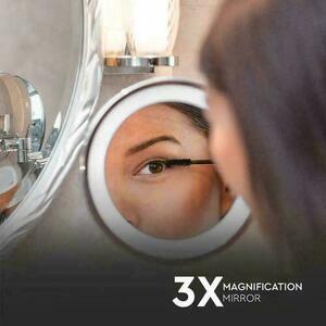 V-TAC 3W LED Badezimmer Makeup Spiegel 4xAAA Fi.17CM Chrom VT-7571 6400K 30lm small 2