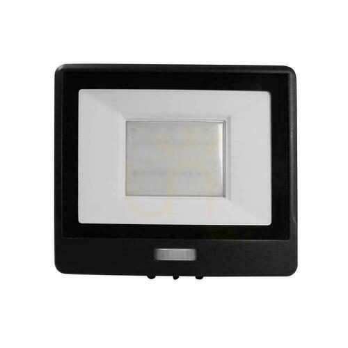 Prüfen LED Projektor V-TAC 50W SAMSUNG CHIP Bewegungssensor Schwarz Kabel 1M VT-158S-1 4000K 4000lm 5 Jahre Garantie