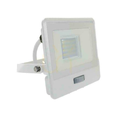 Prüfen V-TAC 20W SAMSUNG CHIP LED Projektor Bewegungsmelder Weiß Kabel 1M VT-128S-1 4000K 1510lm 5 Jahre Garantie